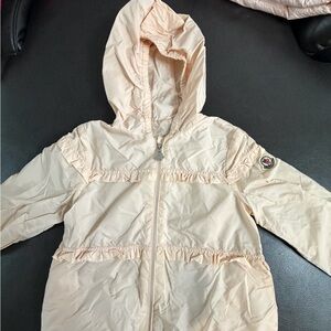 Moncler Kids Beige Hooded Raincoat